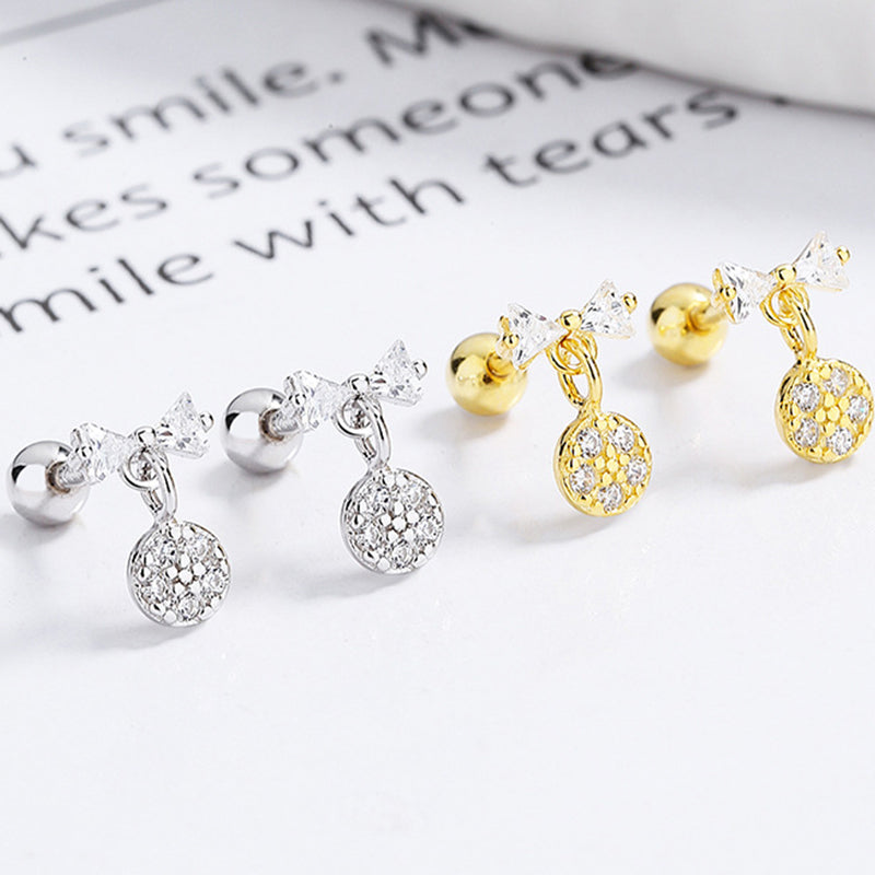 925 Sterling Silver Knot Screwed Earrings