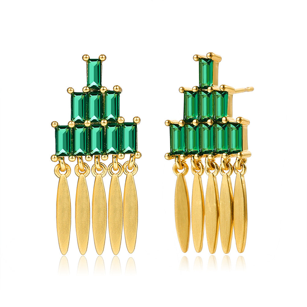 Brass With Plated Fashion Jewelry Earrings