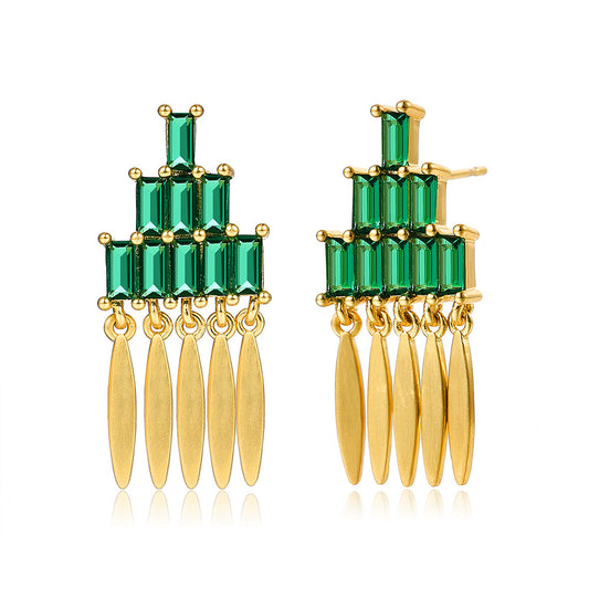 Brass With Plated Fashion Jewelry Earrings
