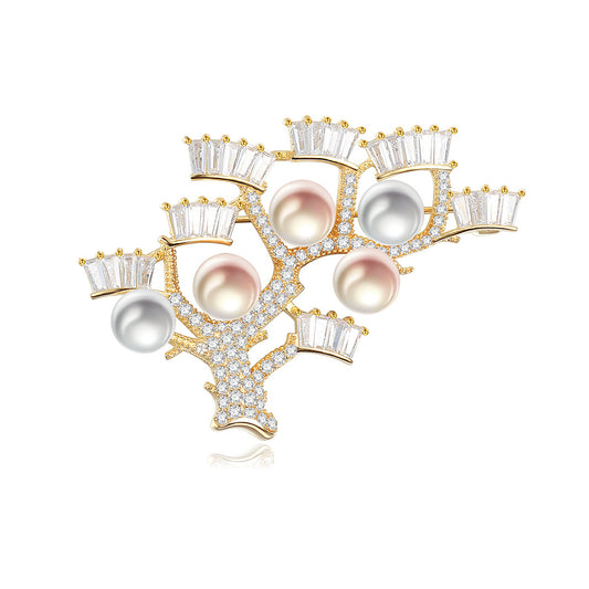 925 Sterling Silver Brooch Fashion Jewelry Gift for Women Girls