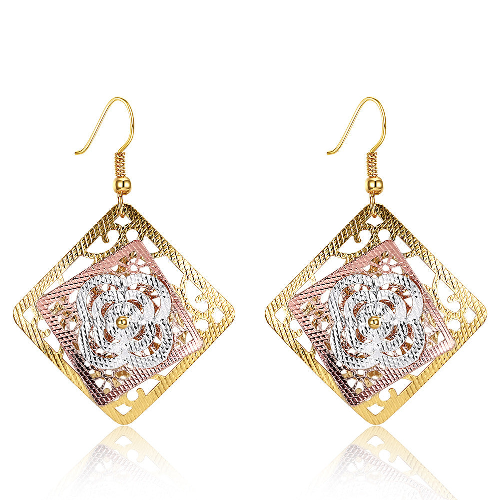 Brass With Plated Fashion Jewelry Earrings