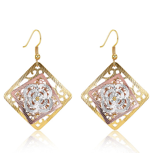 Brass With Plated Fashion Jewelry Earrings