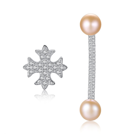 925 Sterling Silver Natural Pearl Drop Earrings Fashion Jewelry Gift for Women Girls