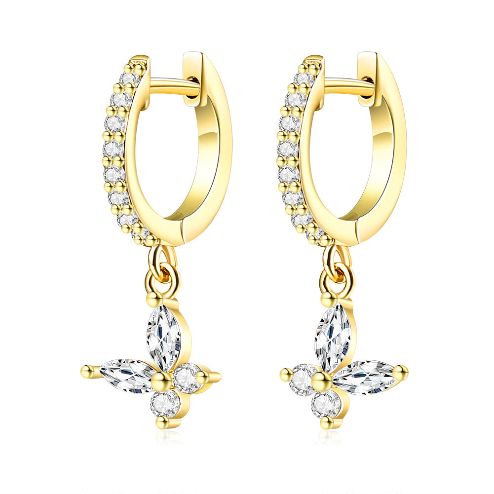 Brass With Plated Fashion Jewelry Earrings