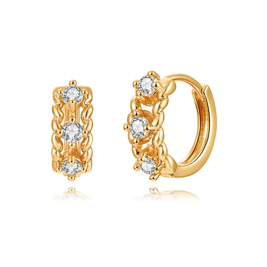 Brass With Plated Fashion Jewelry Earrings