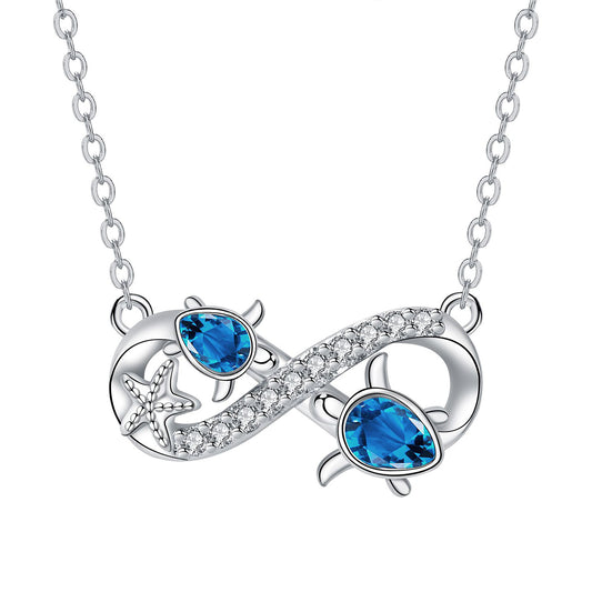 Copper With Silver Plated Infinity Pendant Necklace