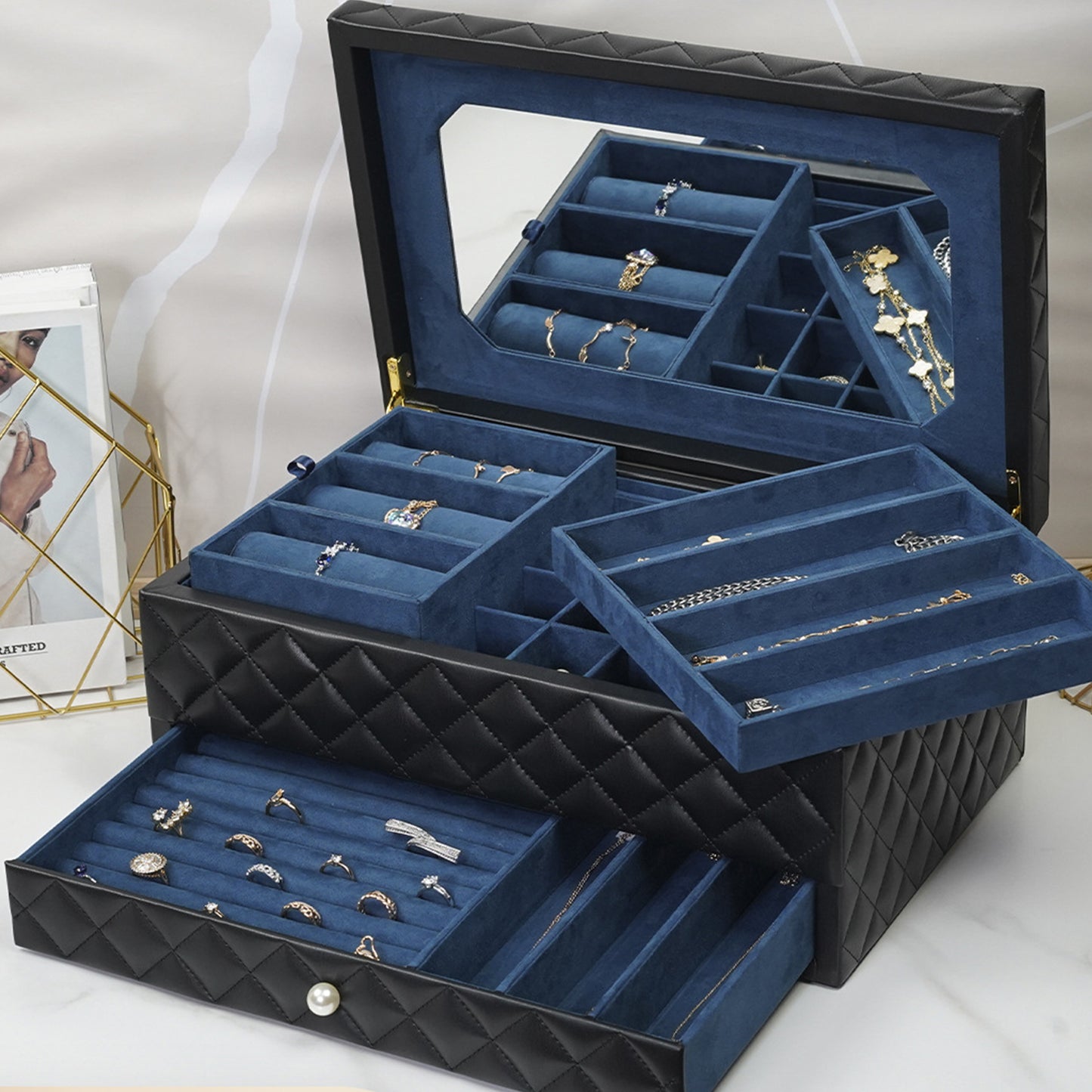 Portable Storage Case for Jewelry and Small Accessories