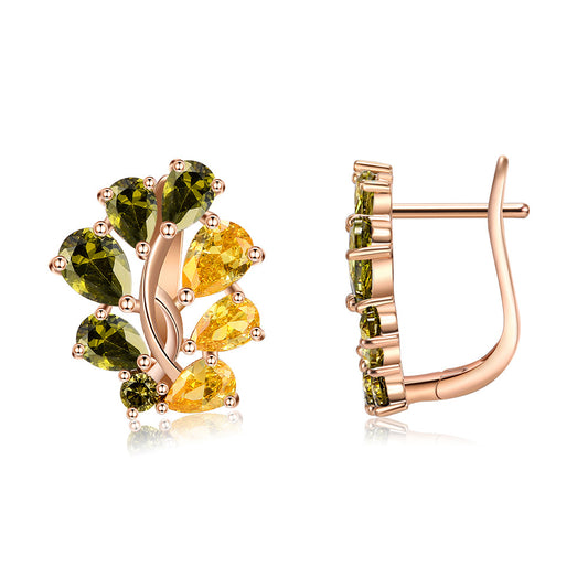 Brass With Plated Fashion Jewelry Earrings