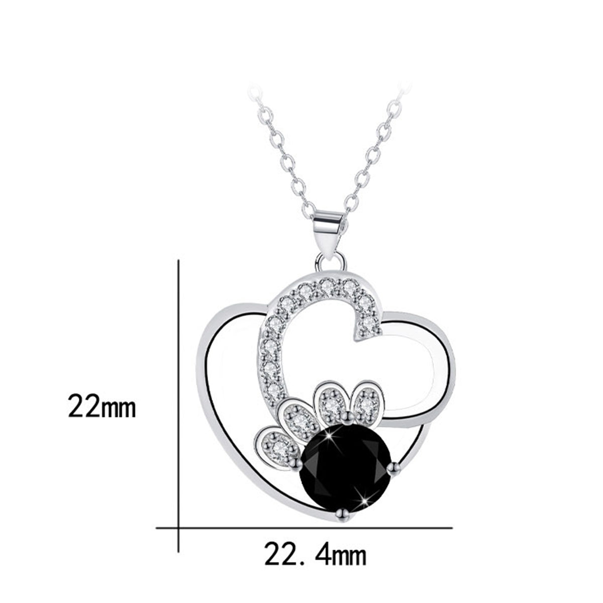 Copper With Silver Plated Heart Pendant Necklace