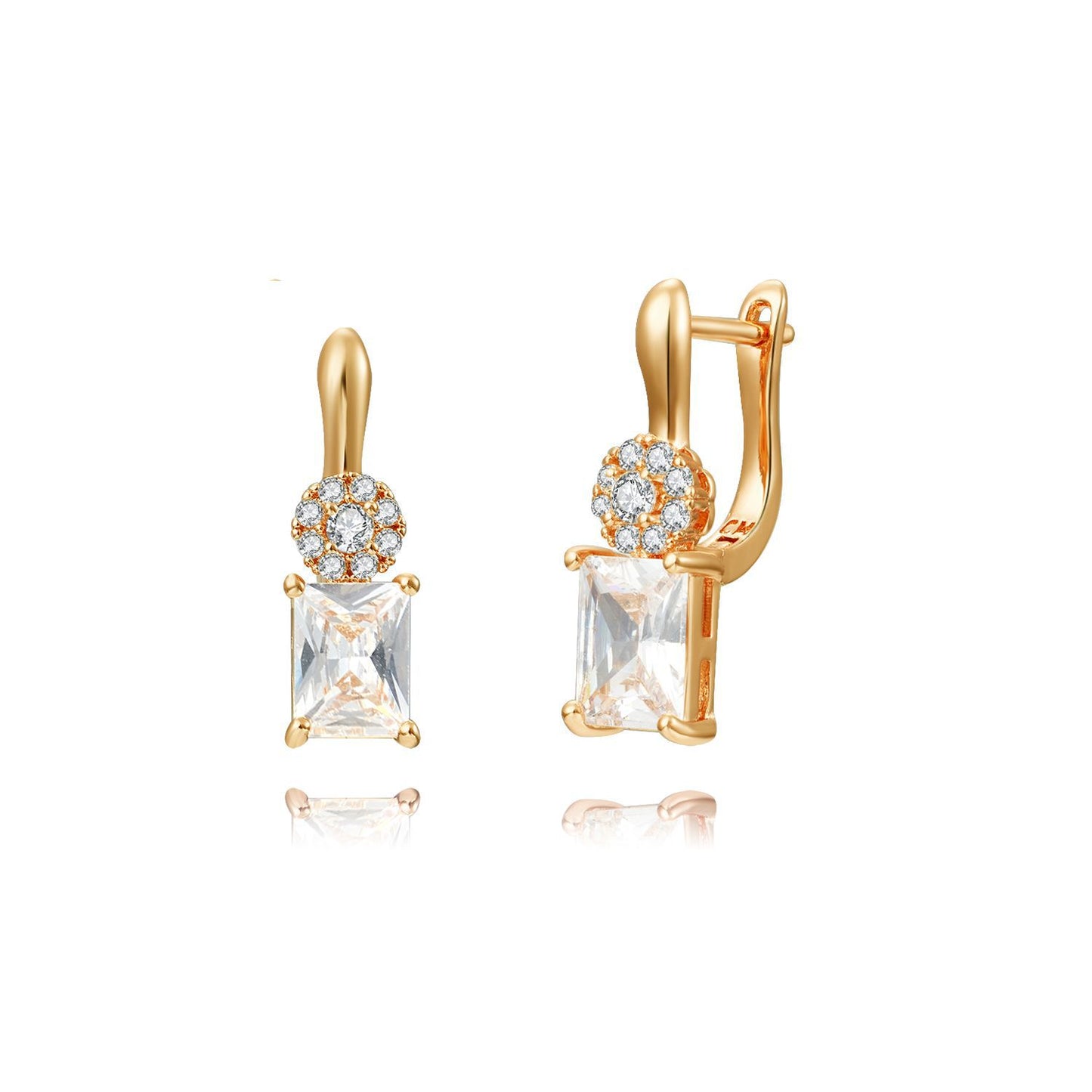 Brass With Plated Fashion Jewelry Earrings