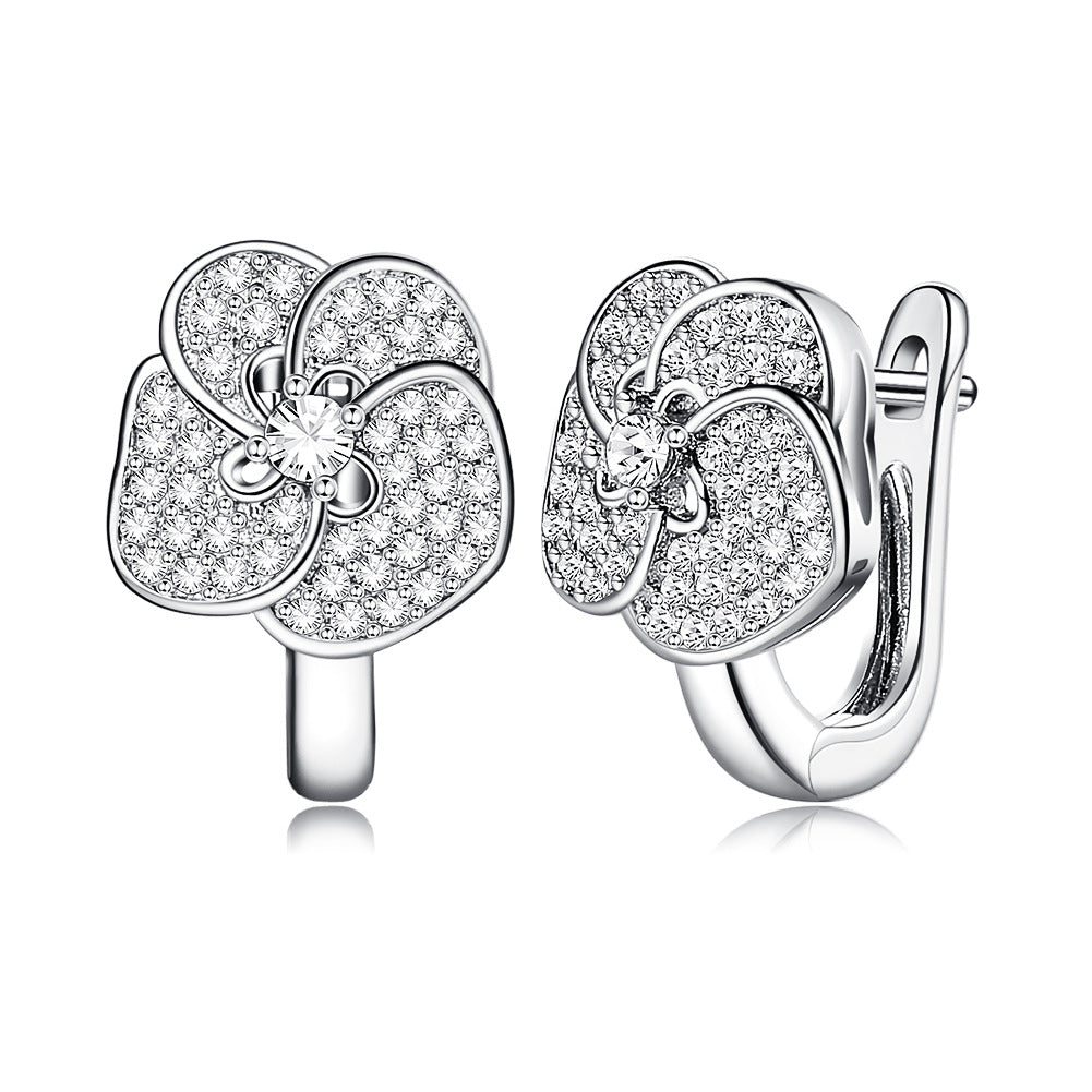 Brass With Plated Fashion Jewelry Earrings