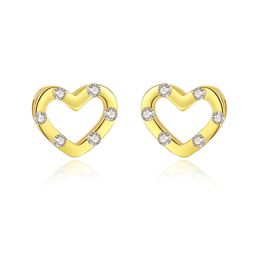 925 Sterling Silver Heart Earrings Fashion Jewelry Gift for Women Girls