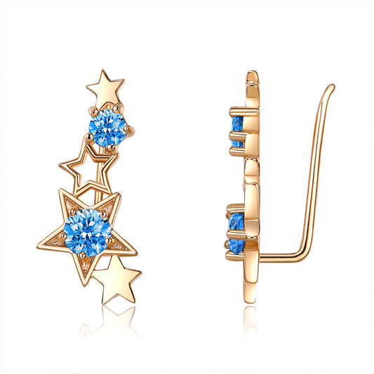 Pendientes de joyería de moda de cobre con baño de plata