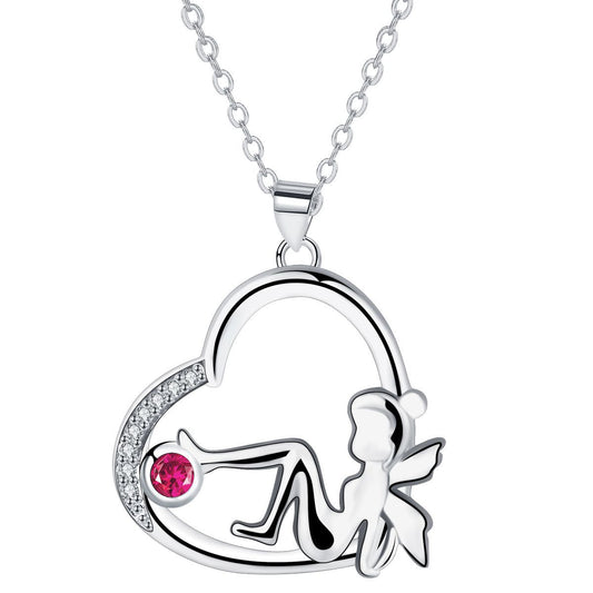 Copper With Silver Plated Heart Pendant Necklace