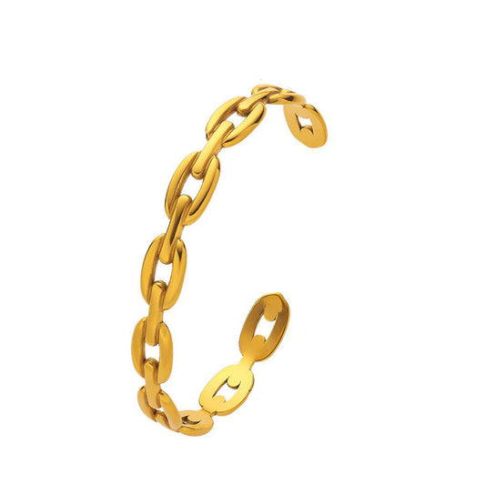 Stainless Steel Minimalist Marina Chain Fashion Bangle