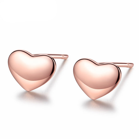 925 Sterling Silver Heart Earrings Fashion Jewelry Gift for Women Girls