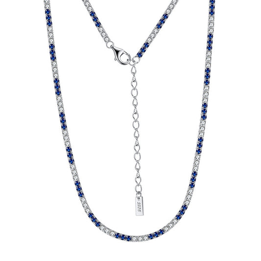 925 Sterling Silver 2mm Tennis Necklace