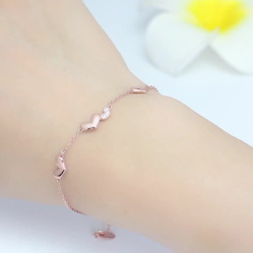 925 Sterling Silver Heart Bracelet