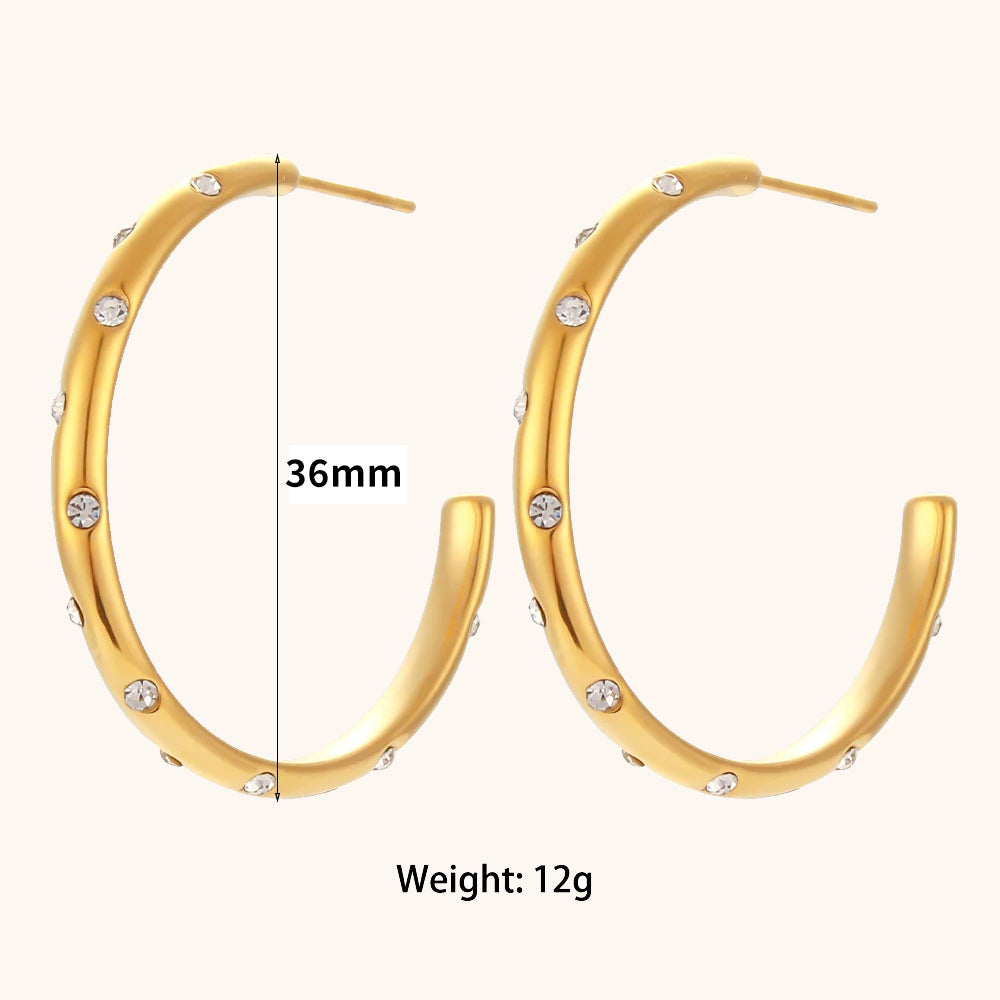 316L Stainless Steel Jewelry Fashion Hoop Earrings