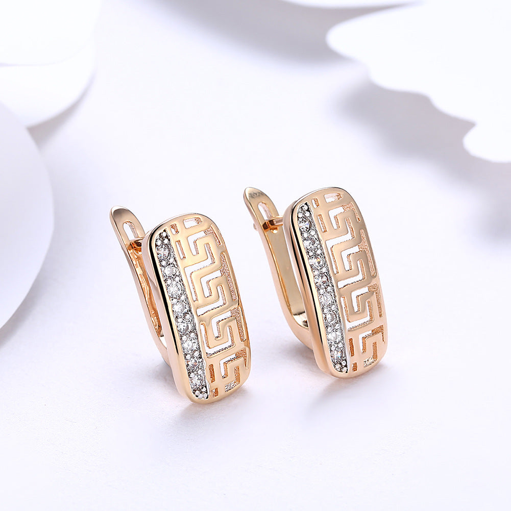 Brass With Plated Fashion Jewelry Earrings