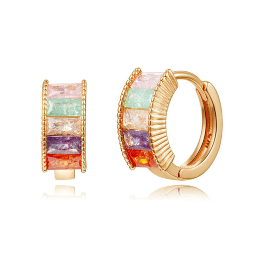 Brass With Plated Fashion Jewelry Earrings