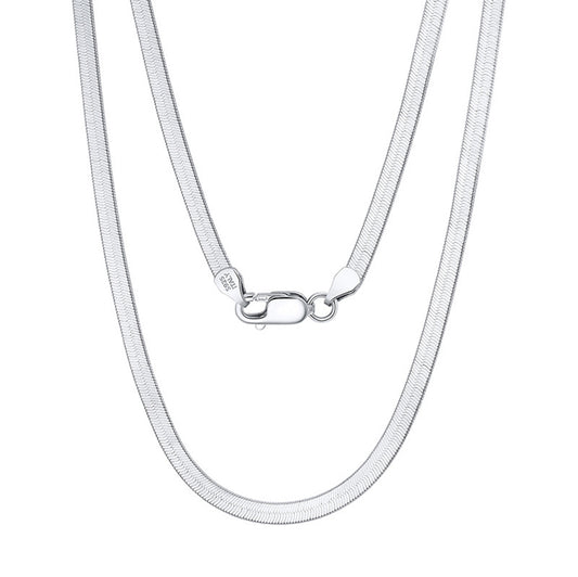 925 Sterling Silver Flat Snake Chain
