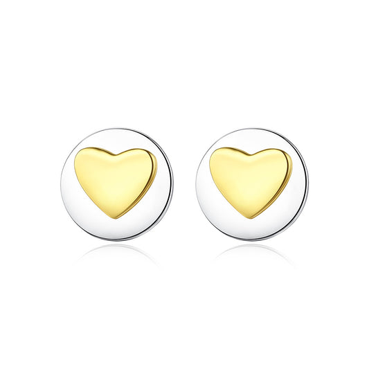 925 Sterling Silver Heart Earrings Fashion Jewelry Gift for Women Girls