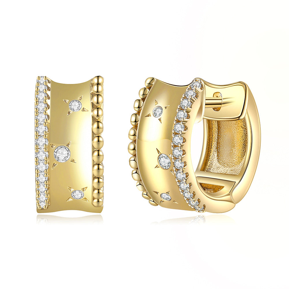 Brass With Plated Fashion Jewelry Earrings
