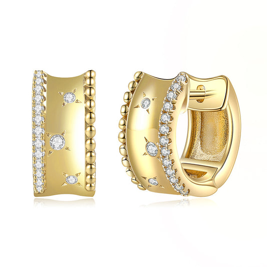 Brass With Plated Fashion Jewelry Earrings