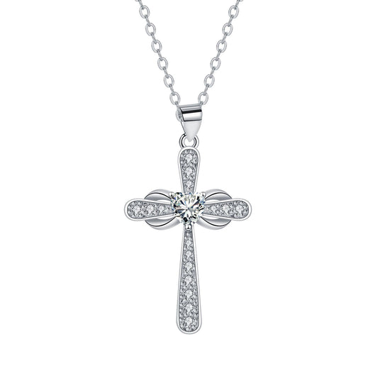 Copper With Silver Plated Cross Pendant Necklace