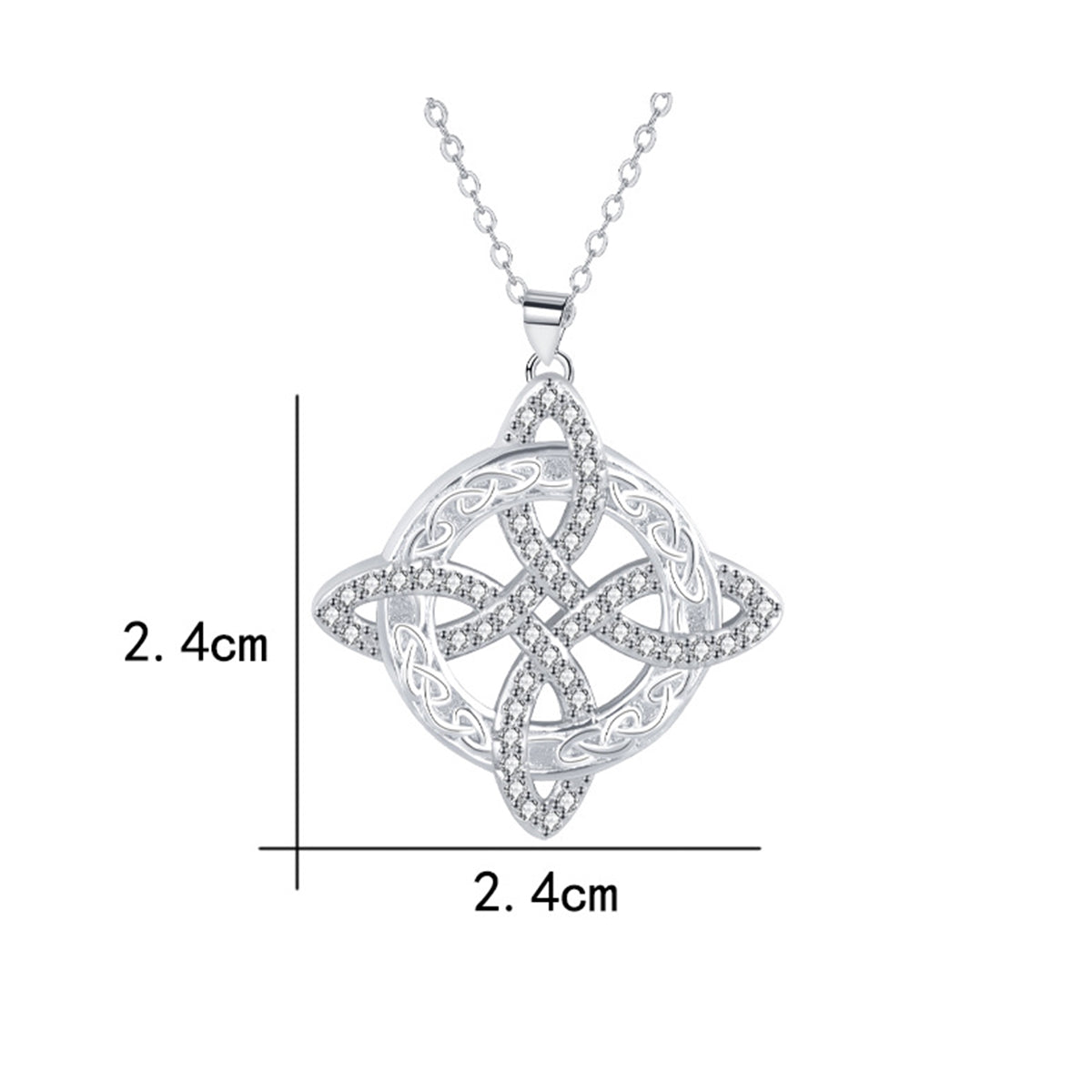 Copper With Silver Plated Knot Pendant Necklace