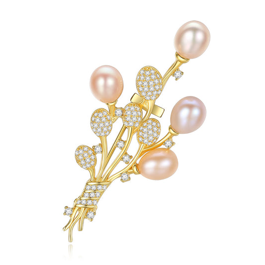 925 Sterling Silver Brooch Fashion Jewelry Gift for Women Girls