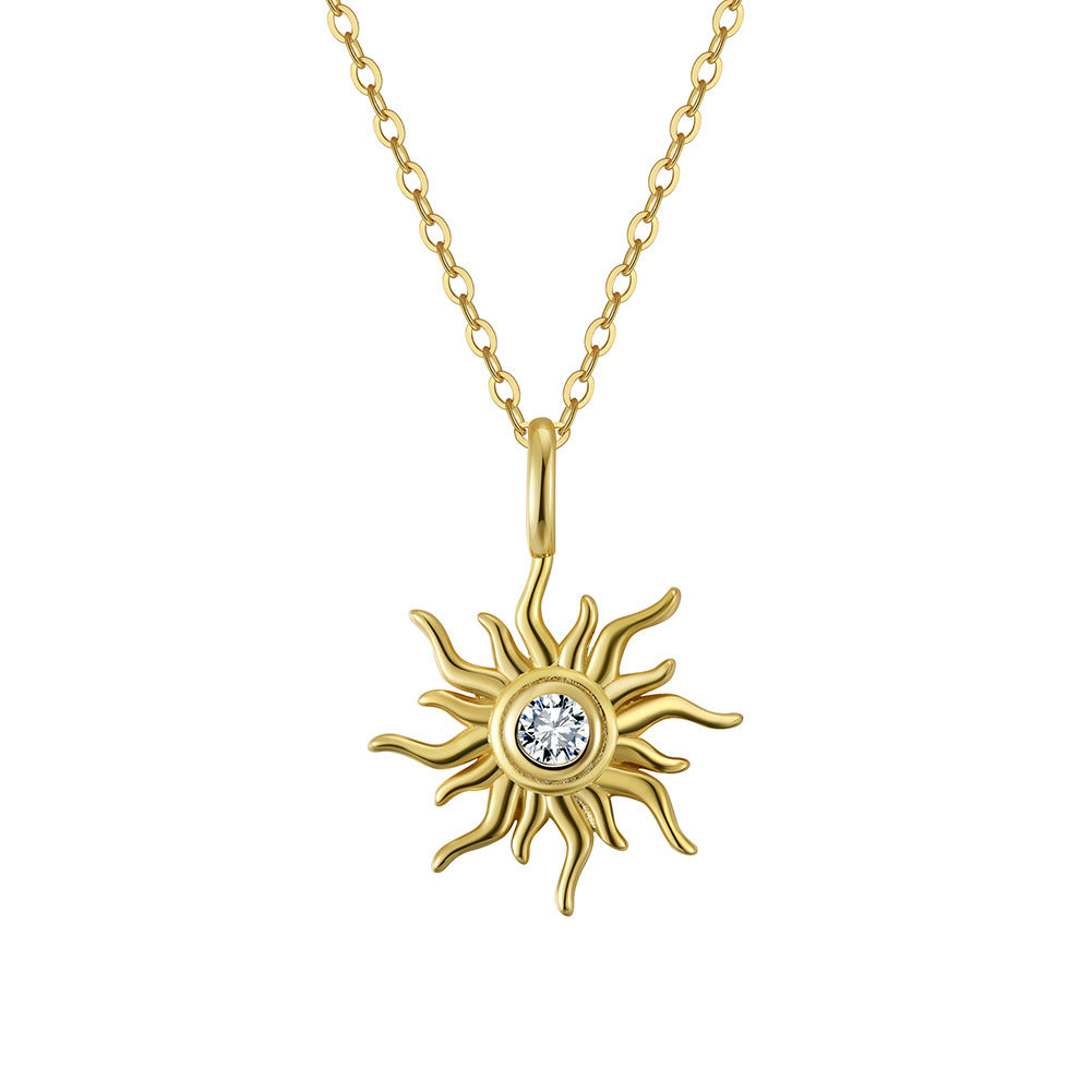 Stainless Steel Sunflower Fashion Necklace