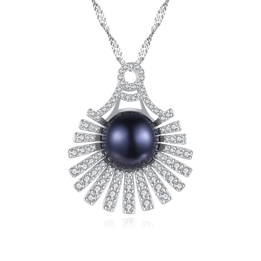 925 Sterling Silver Natural Pearl Drop Necklace Fashion Jewelry Gift for Women Girls
