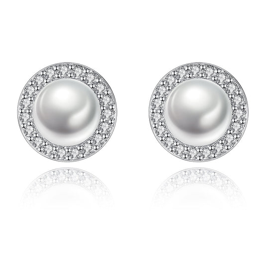 925 Sterling Silver Natural Pearl Drop Earrings Fashion Jewelry Gift for Women Girls