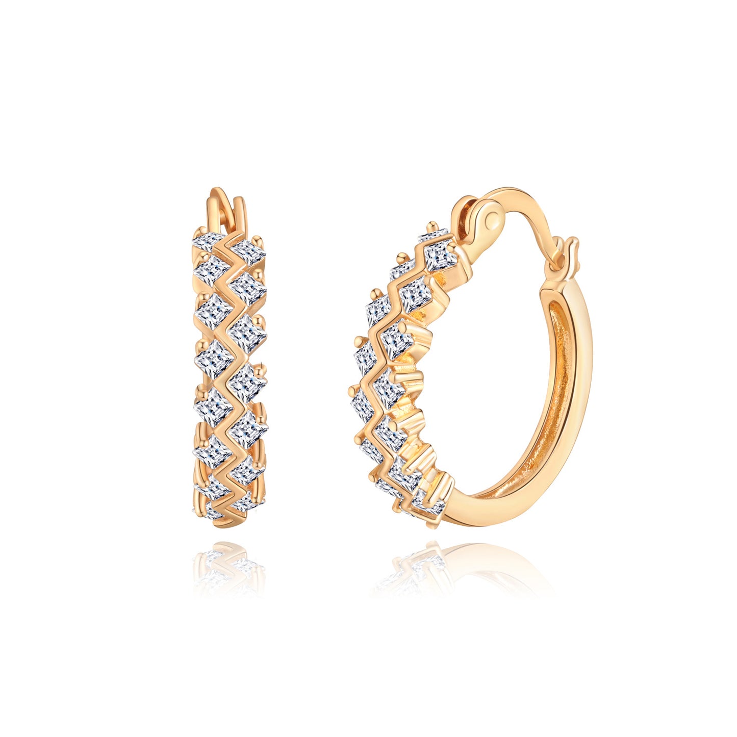Brass With Plated Fashion Jewelry Earrings