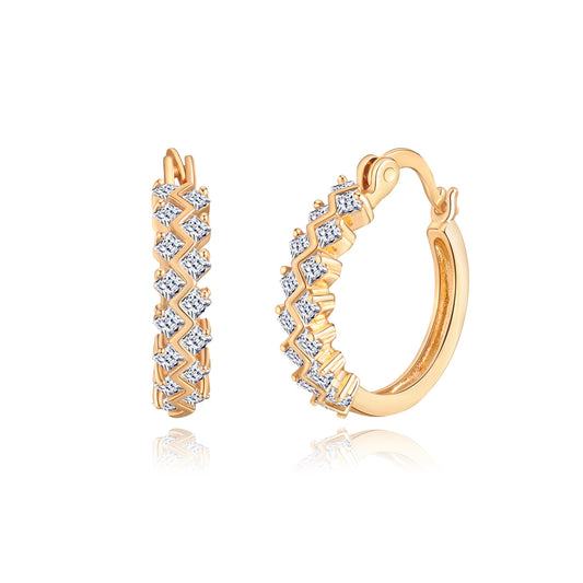Brass With Plated Fashion Jewelry Earrings