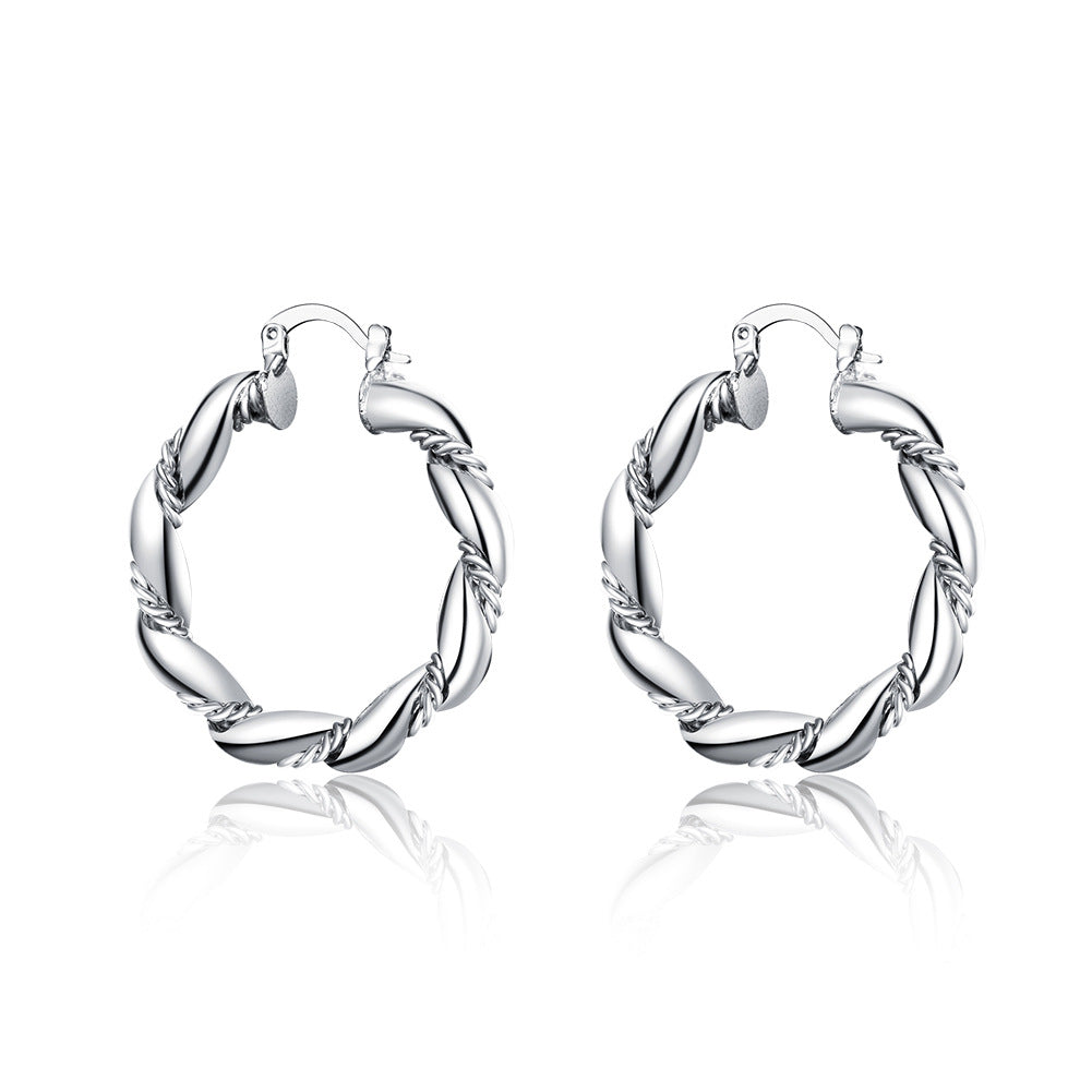 Brass With Plated Fashion Jewelry Earrings
