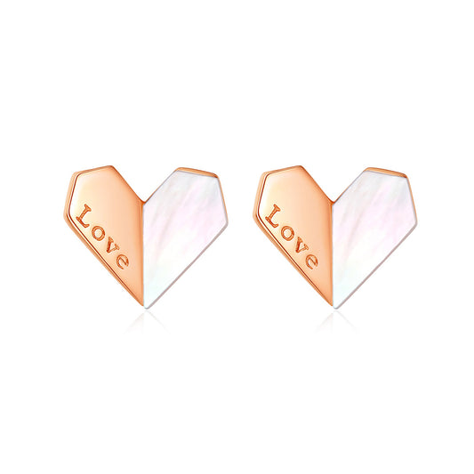 925 Sterling Silver Heart Earrings Fashion Jewelry Gift for Women Girls