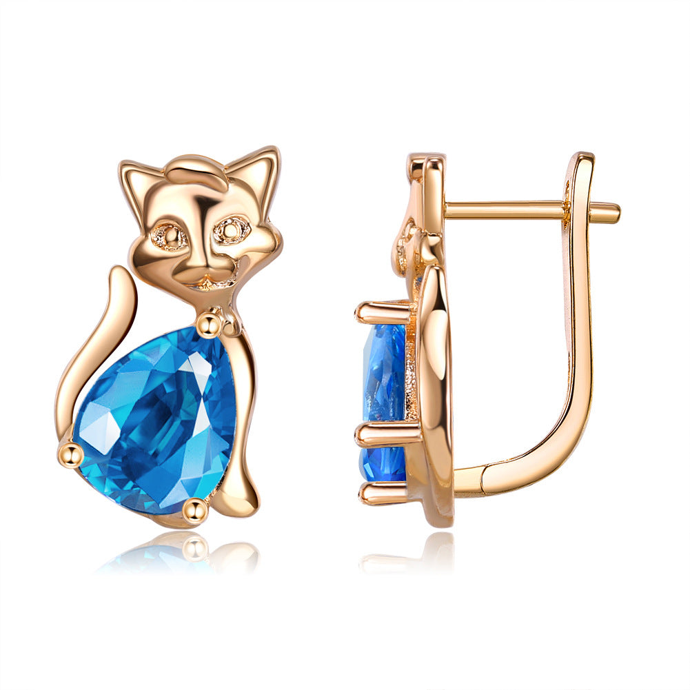 Brass With Plated Fashion Jewelry Earrings