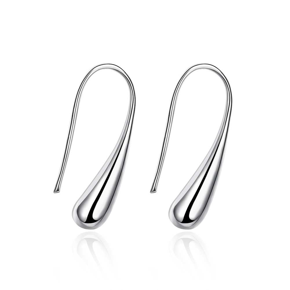 Pendientes de joyería de moda de cobre con baño de plata
