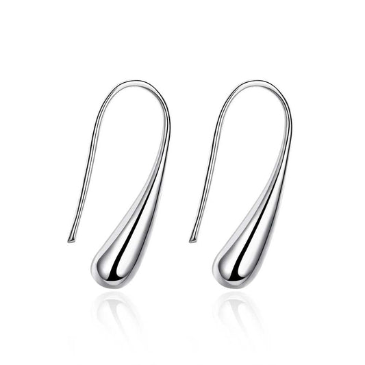 Pendientes de joyería de moda de cobre con baño de plata