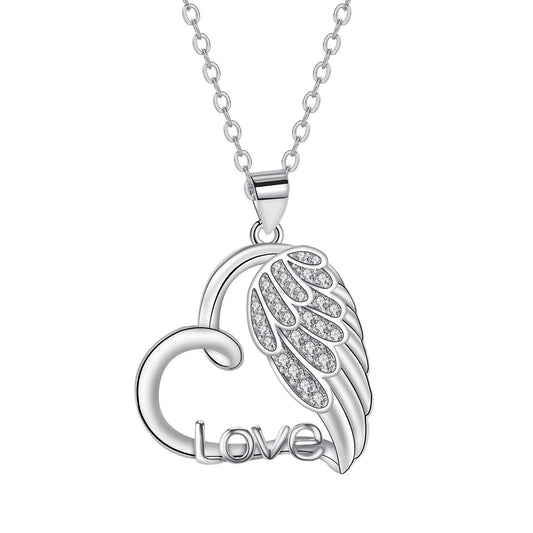 Copper With Silver Plated Heart Pendant Necklace