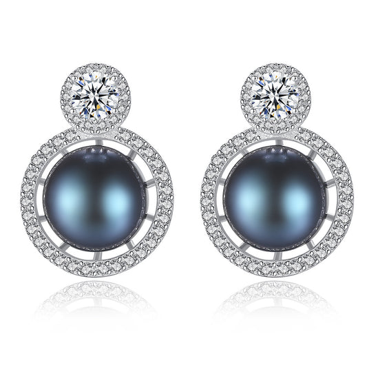 925 Sterling Silver Natural Pearl Drop Earrings Fashion Jewelry Gift for Women Girls