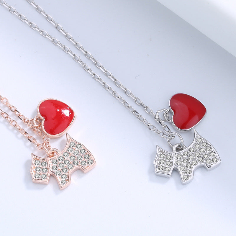 925 Sterling Silver Fashion Dog Necklace
