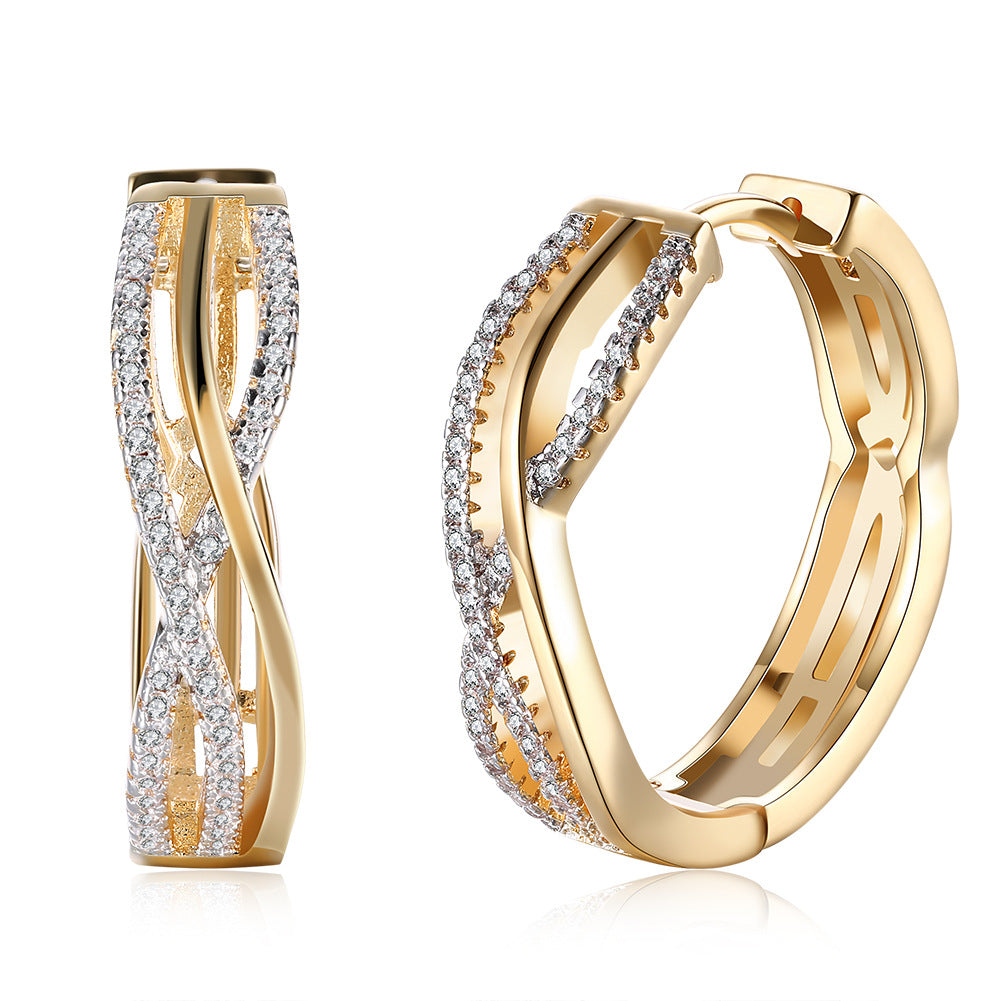 Brass With Plated Fashion Jewelry Earrings