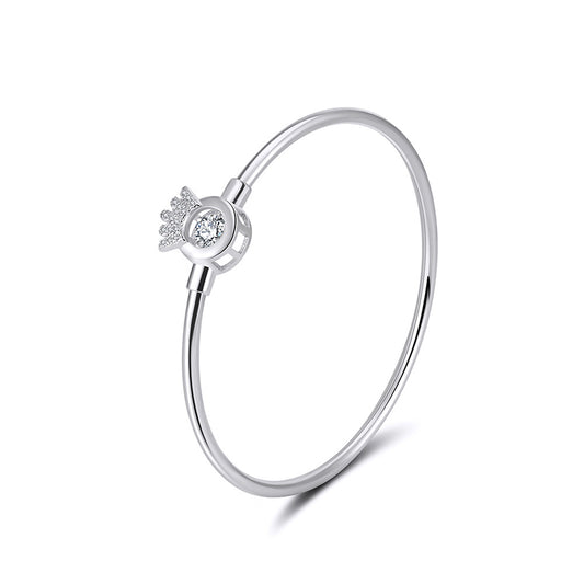 925 Sterling Silver Zircon Crown Bracelet