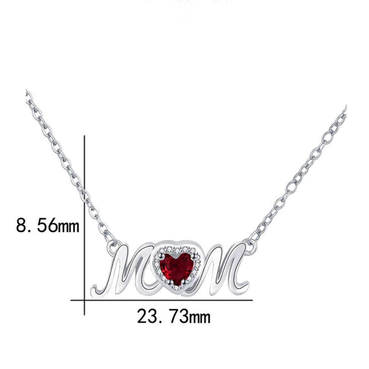 Copper With Silver Plated Mom Pendant Necklace