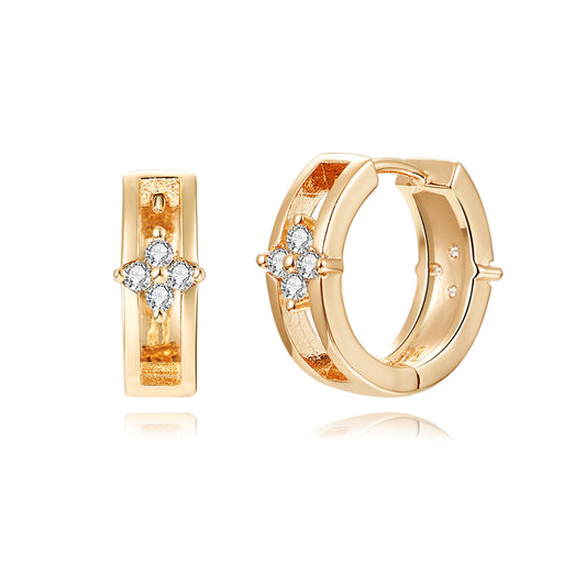 Brass With Plated Fashion Jewelry Earrings