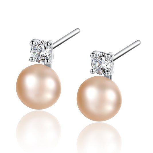 925 Sterling Silver Natural Pearl Drop Earrings Fashion Jewelry Gift for Women Girls